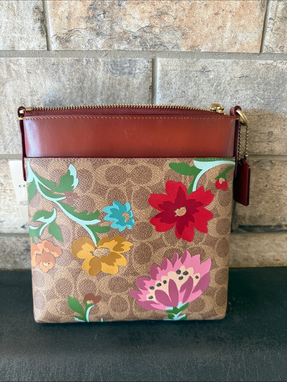 Coach Monogram Crossbody in Multicolor Floral Print